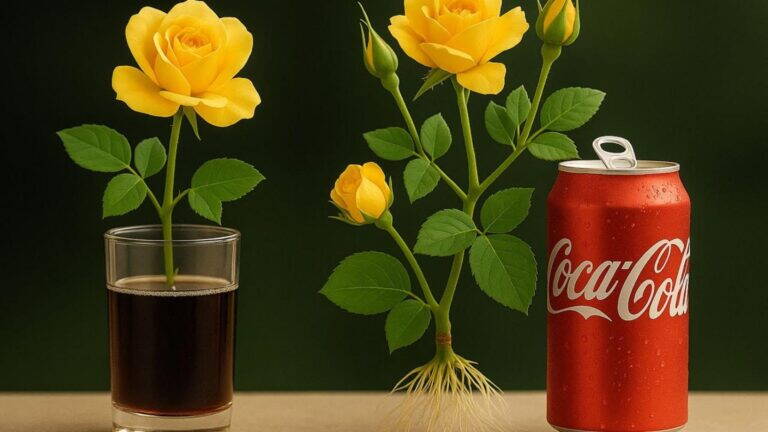 Wykorzystaj 1 sposób, by róża do 300% szybciej ukorzeniła się w Coca Coli!